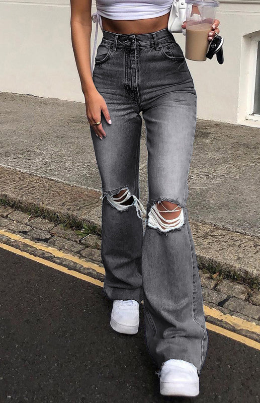 Fashion Wide Leg Flared Jeans