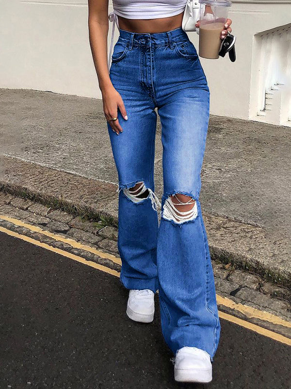 Fashion Wide Leg Flared Jeans