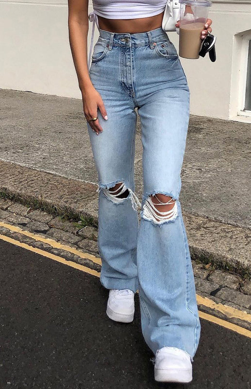Fashion Wide Leg Flared Jeans