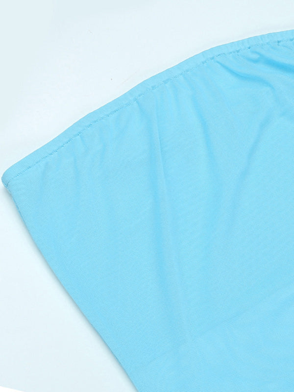 Couronne - mesh see-through flower tube top dress