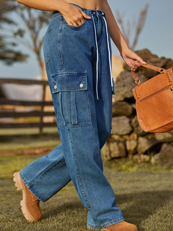 drawstring adjustable washable overalls