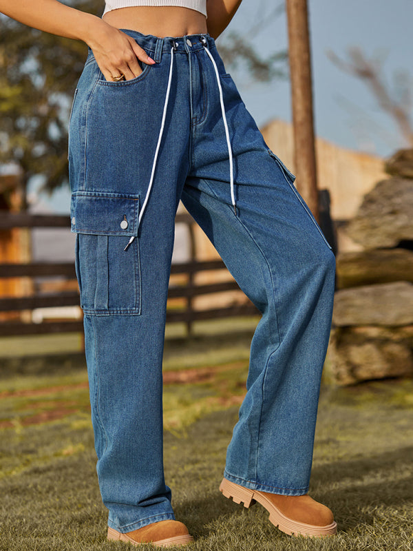 drawstring adjustable washable overalls