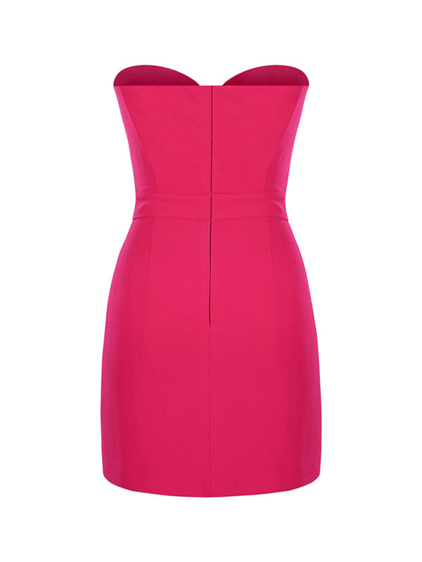 Boom - short skirt sexy backless straight skirt with bow