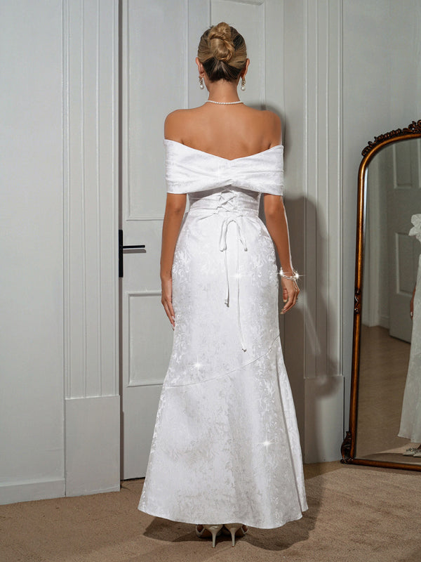 Elegant lady-style tube-top maxi dress