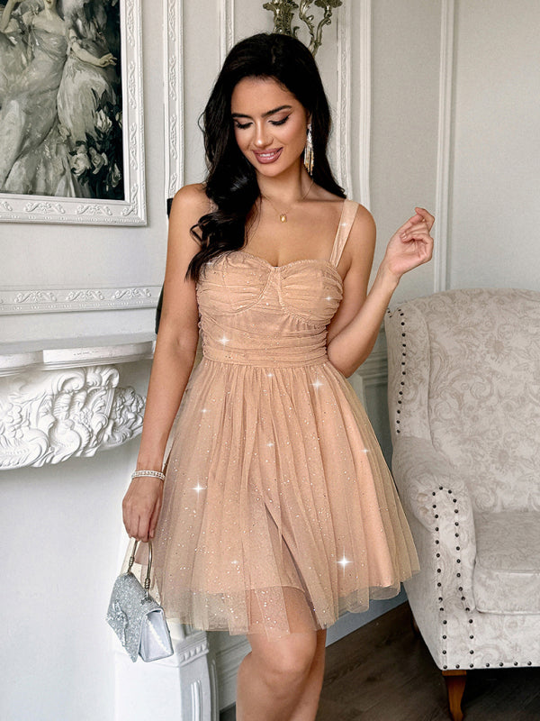 Bsby - Strapless Elegant Dress
