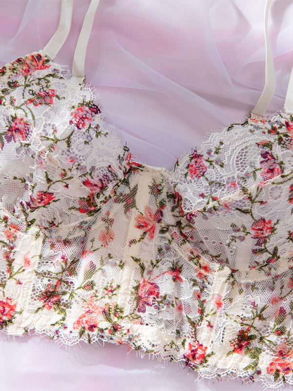 Alberta- sexy lingerie set with lace print camisole